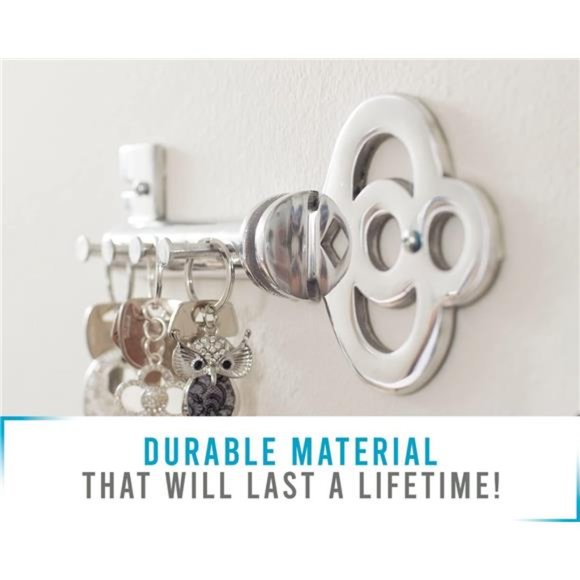 Decorative Wall Mounted Key Holder - Multiple Key Hooks Rack for Entryway - Picture 2 of 7